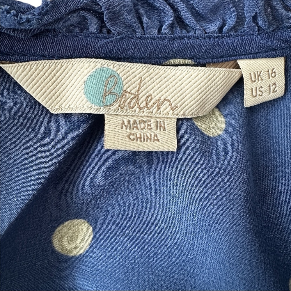 Boden Blue Ruffled Blouse - Picture 4 of 6